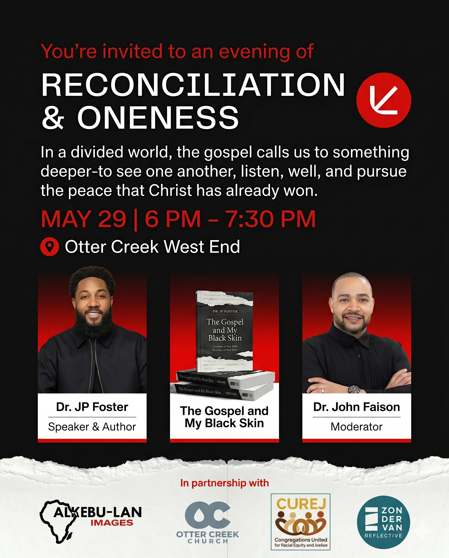 Dr. JP Foster event flyer