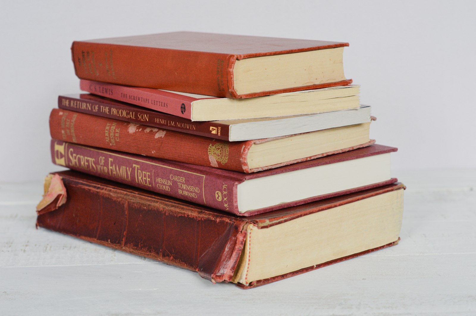 A stack of hardcover books ready to ship